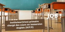 Instituteur(trice) primaire chargé des cours en immersion - Anglais (H/F/X)