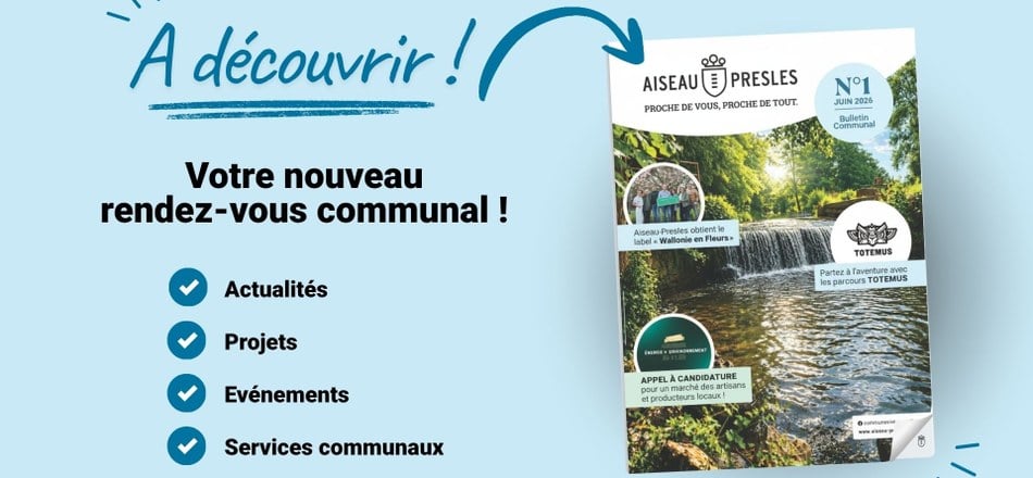 Découvrez le premier numéro du Bulletin communal d'Aiseau-Presles